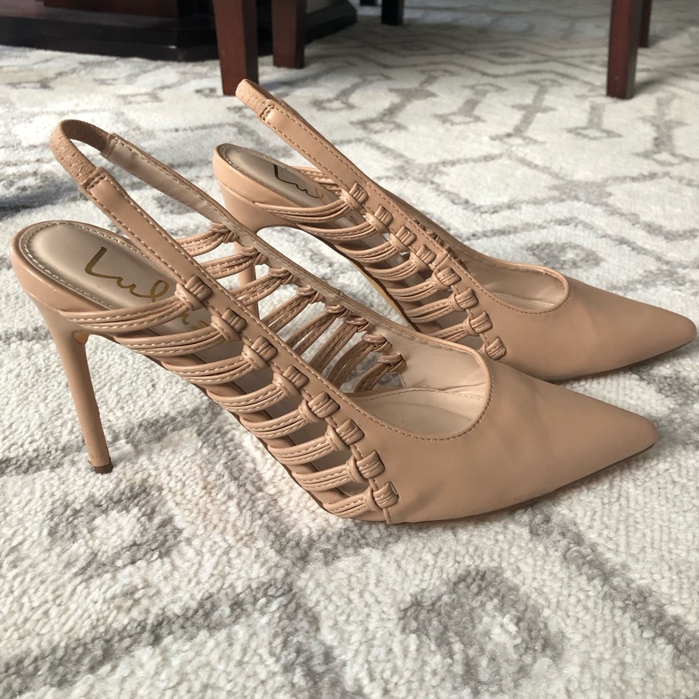 Lulus Nude Slingback Pumps size 8.5